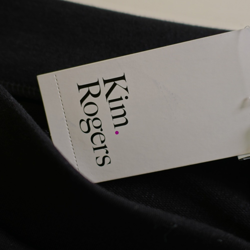 NWT Kim Rogers Soft Sets True Black Pants -Meium 34 / 30- Polyester Spandex Hig - Picture 5 of 7